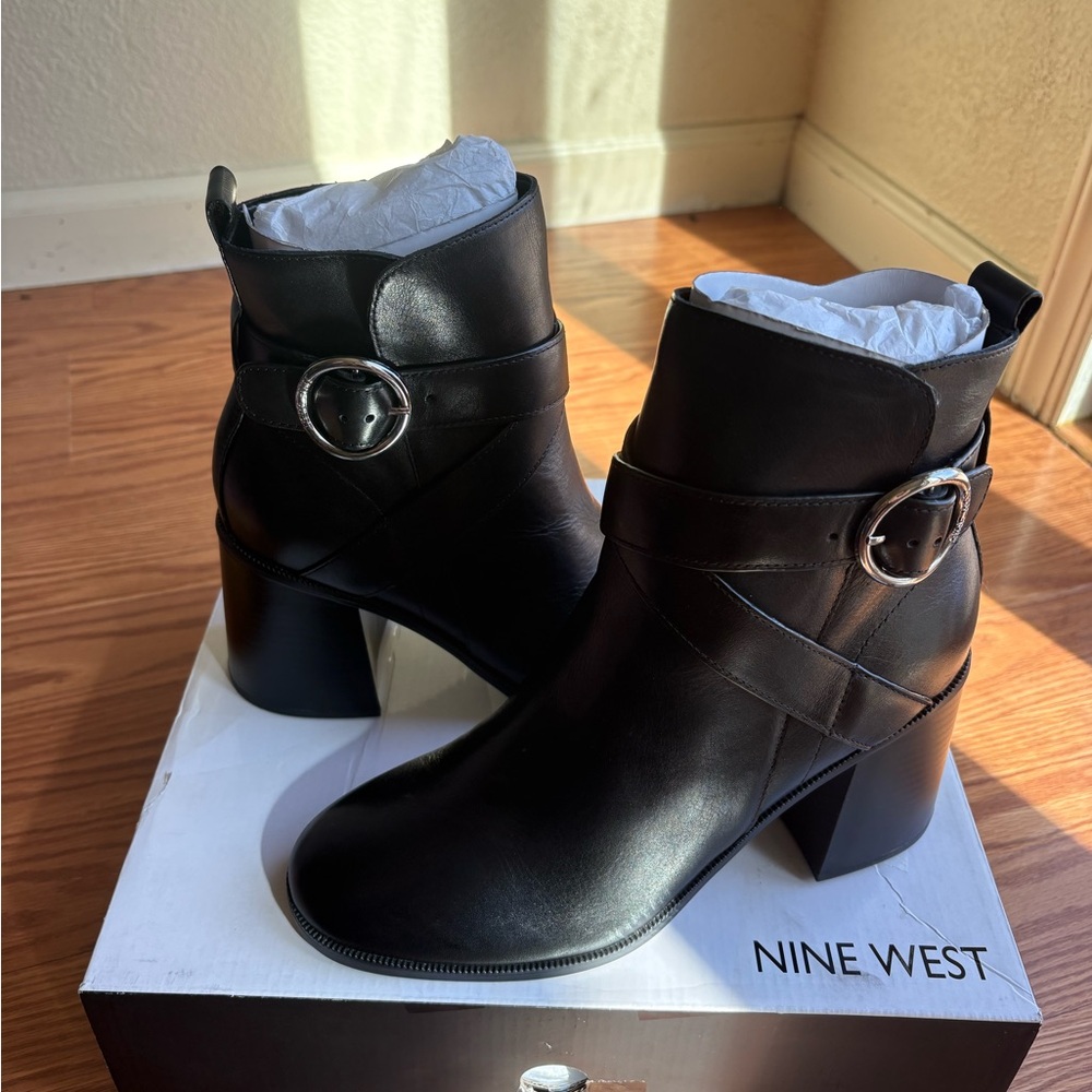 Nine West Black Heeled Boots